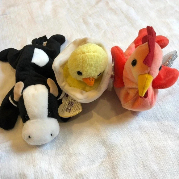 3 pieces lot of Vintage Ty Beanie Babies - Picture 1 of 3